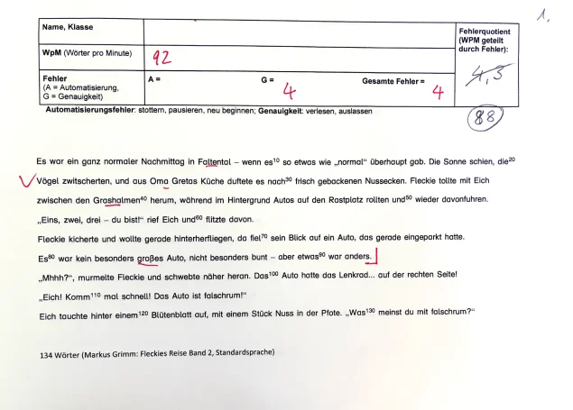 Lautleseprotokoll Standardsprache