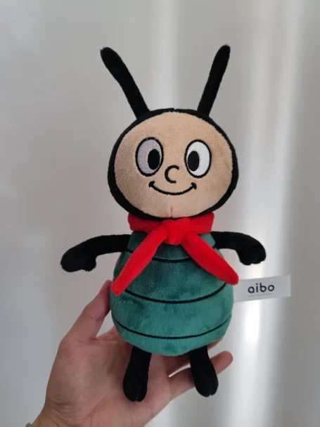 Fleckie Plüschtier von vorne