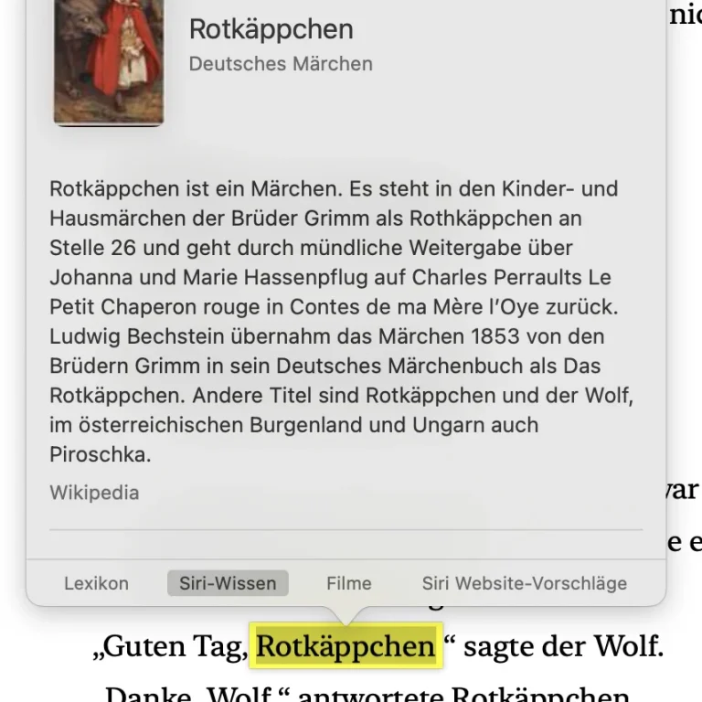 Screenshot nachschlagen Screenshot mit der Nachschlagenfunktion